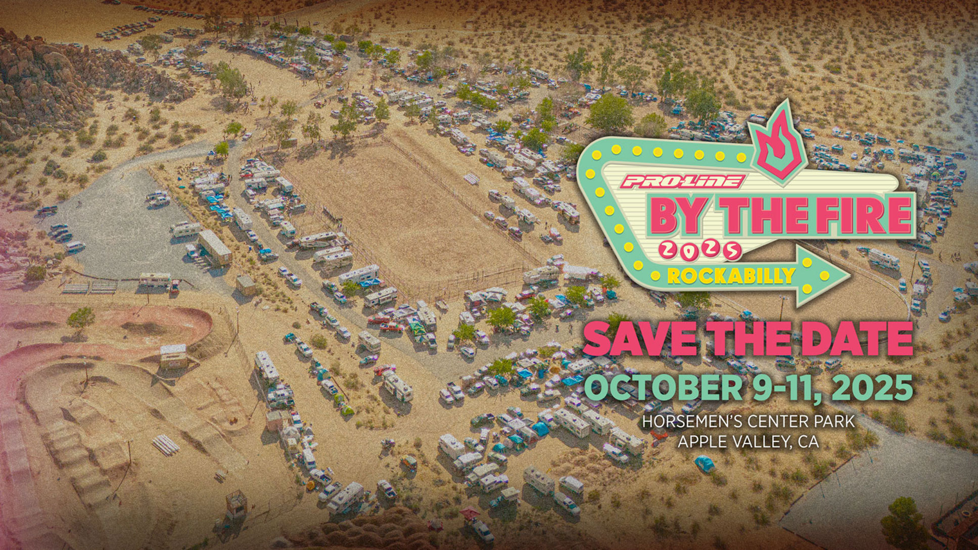 Pro-Line By The Fire 2025 Save The Date Image with Logo