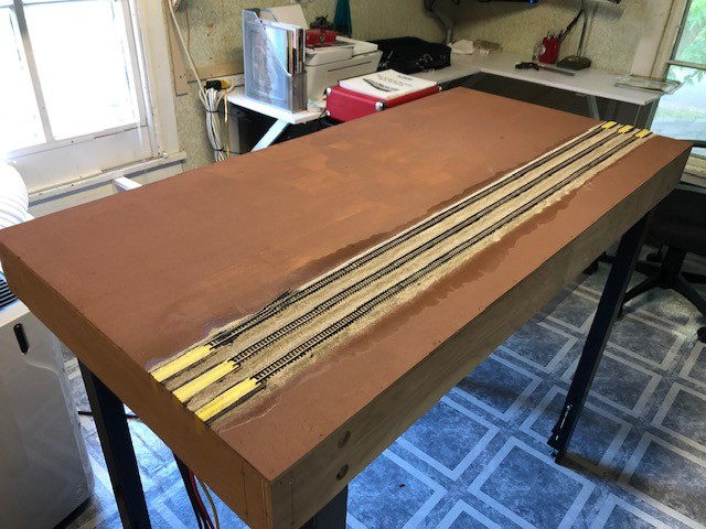 NTRAK painted and ballasted NTRAK painted and ballasted