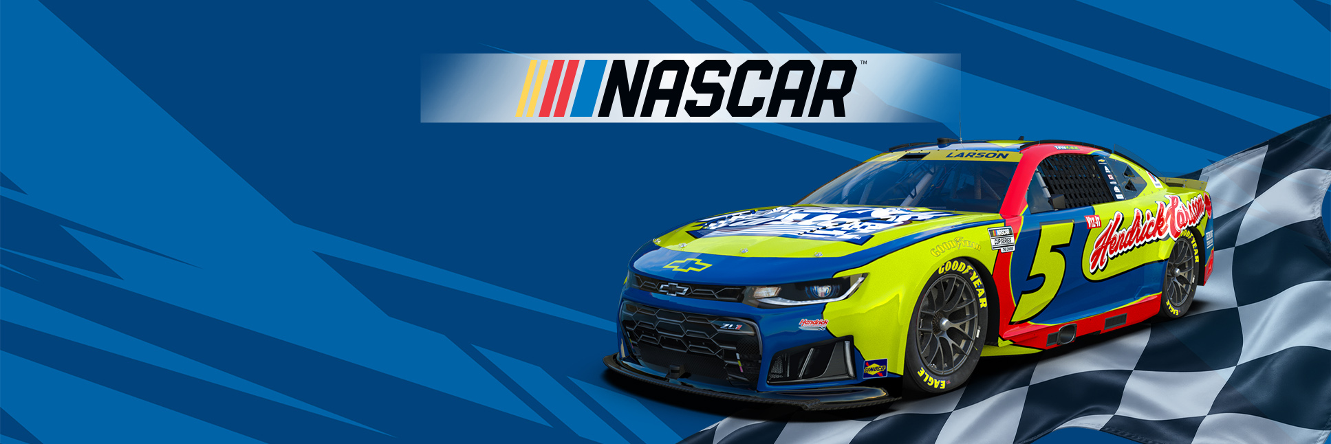 Pro-Line Graphic for NASCAR Tribute Livery Wrap: Kyle Busch No. 5 HendrickCars.com with checkered flag