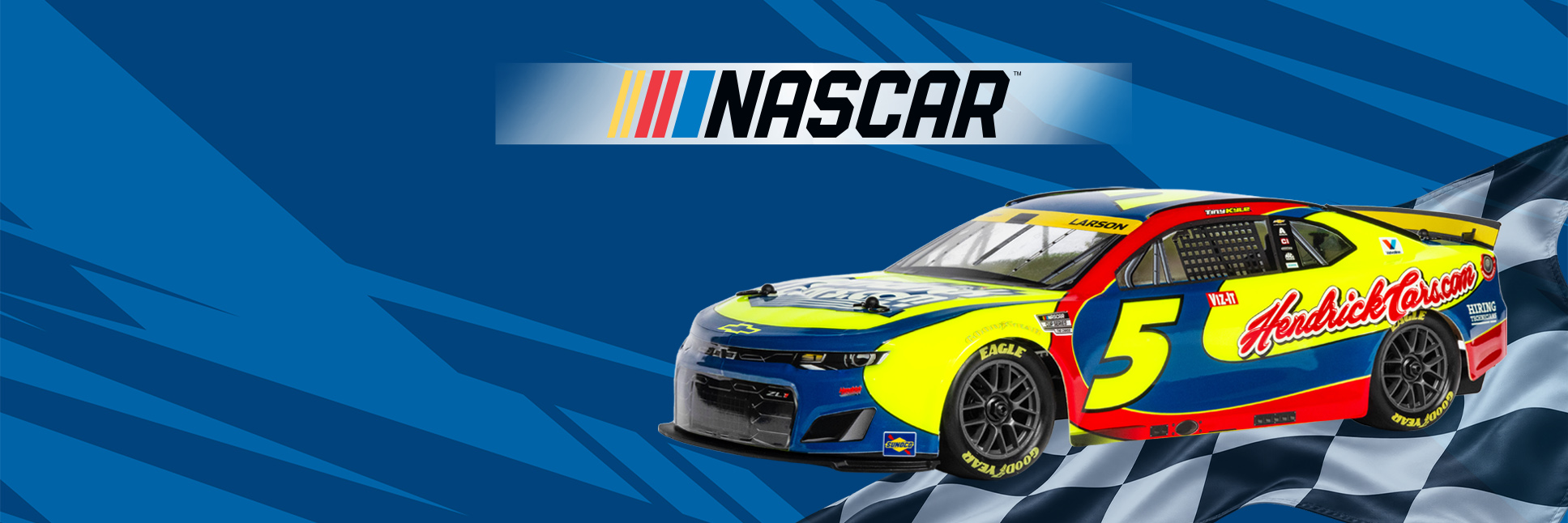 Pro-Line Graphic for NASCAR Tribute Livery Wrap: Kyle Busch No. 5 HendrickCars.com with checkered flag