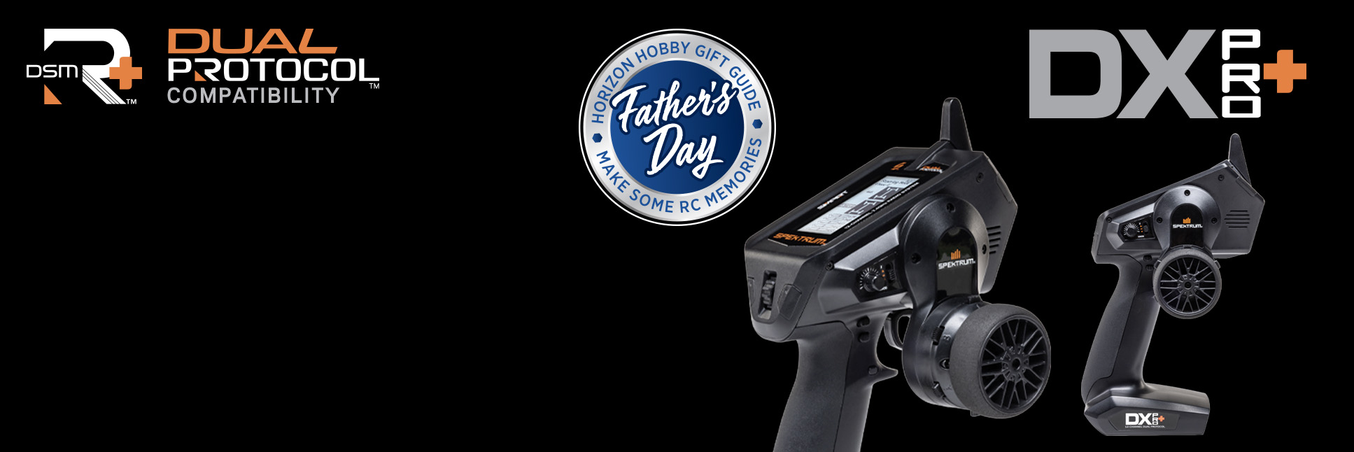 Spektrum DX Pro+ 12-Channel DSMR+ Surface Transmitter with the Horizon Hobby Father's Day Logo Spektrum DX Pro+ 12-Channel DSMR+ Surface Transmitter with the Horizon Hobby Father's Day Logo