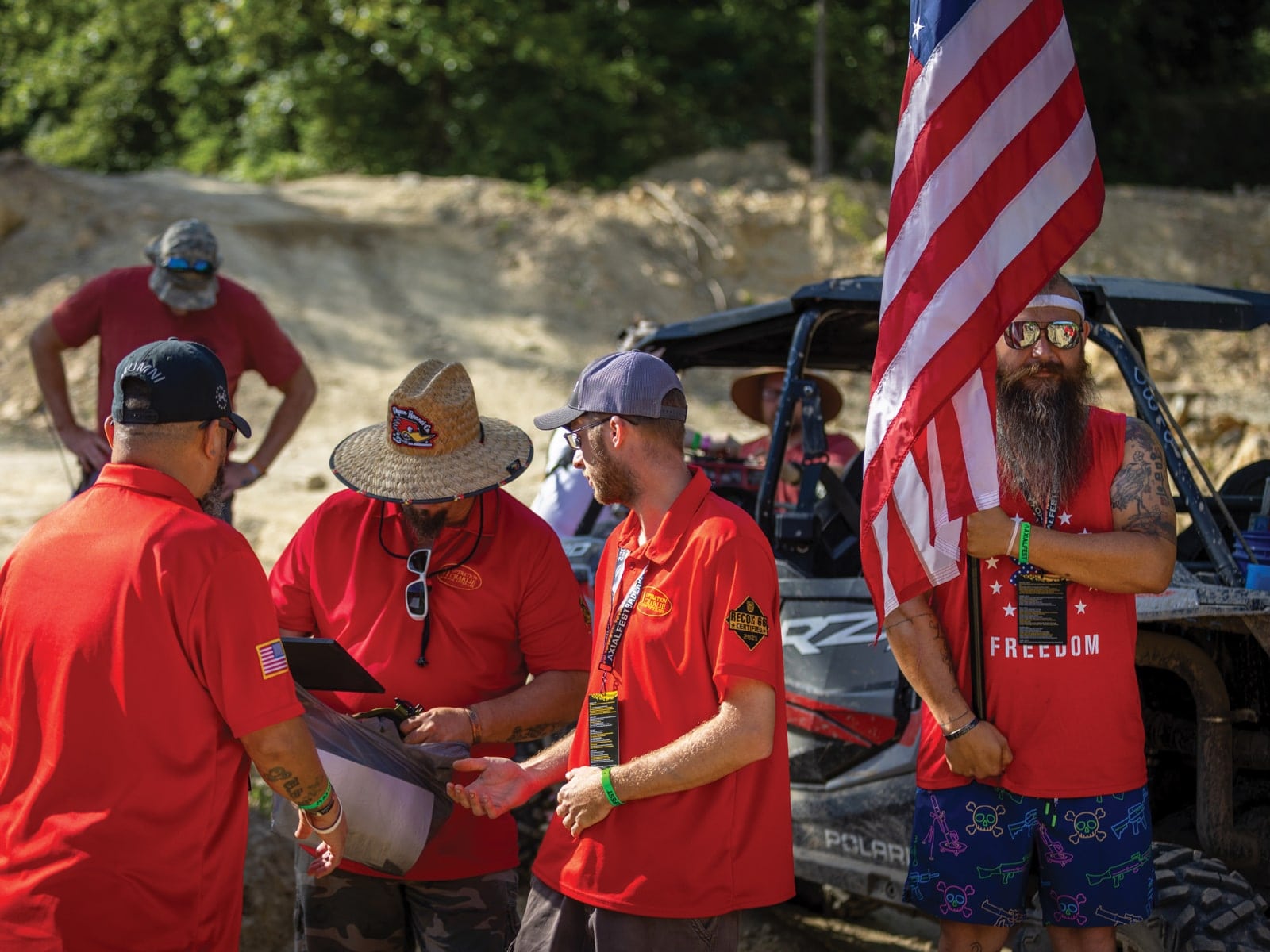 Operation 11 Charlie gets ready for RC fun with the American Flag on display