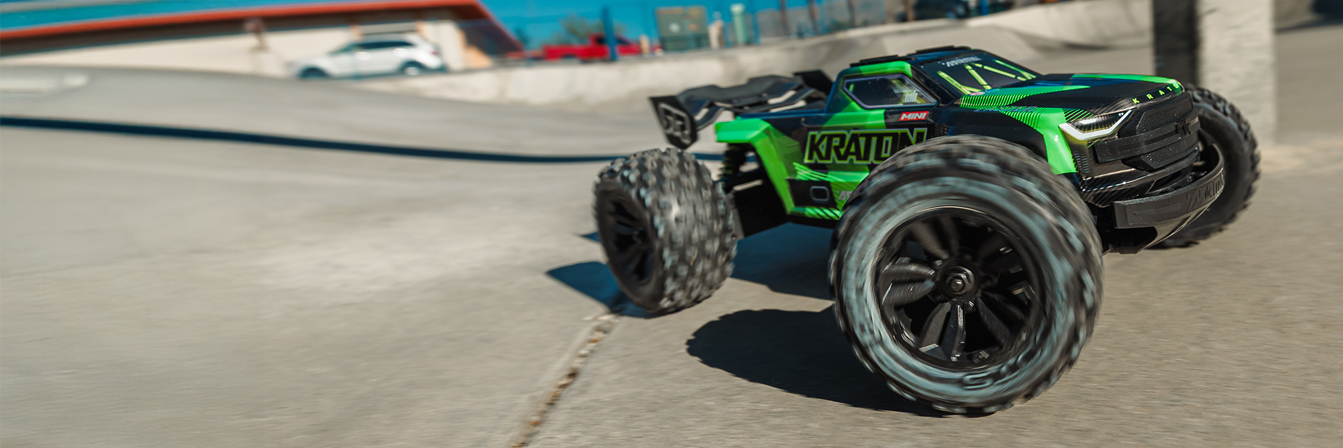 ARRMA Limited Edition 1/16 MINI KRATON 3S DSC 4X4 Ready-to-Run Brushless RC Speed Monster Truck (2 Batteries & Charger Included), Black/Green