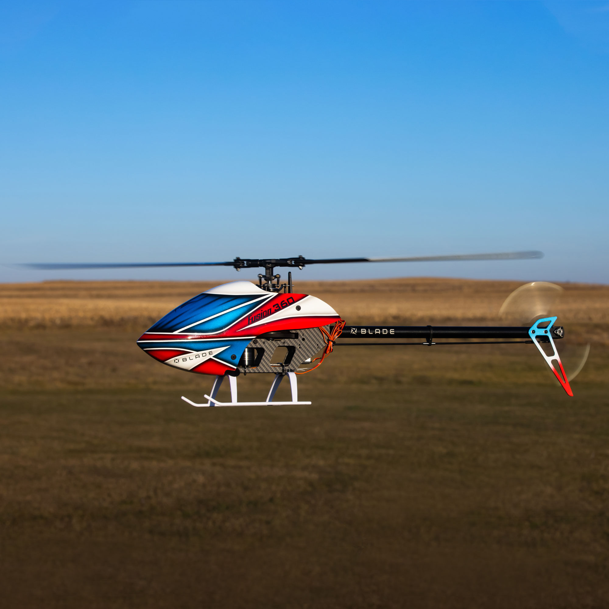 Blade Fusion 360 Smart RC helicopter in flight