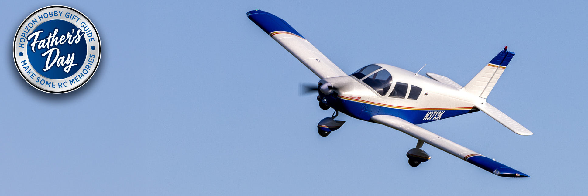 E-flite Cherokee 1.3m Bind-N-Fly Basic AS3X and SAFE Select RC Airplane with Horizon Hobby Father's Day 2025 Logo E-flite Cherokee 1.3m Bind-N-Fly Basic AS3X and SAFE Select RC Airplane with Horizon Hobby Father's Day 2025 Logo