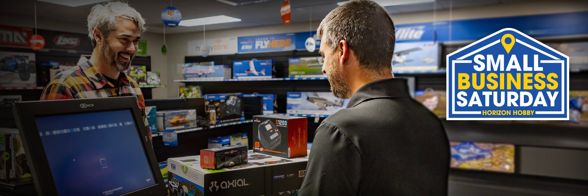 Glamour shot of Shop your Local Hobby Shop on Small Business Saturday and save promotion Glamour shot of Shop your Local Hobby Shop on Small Business Saturday and save promotion