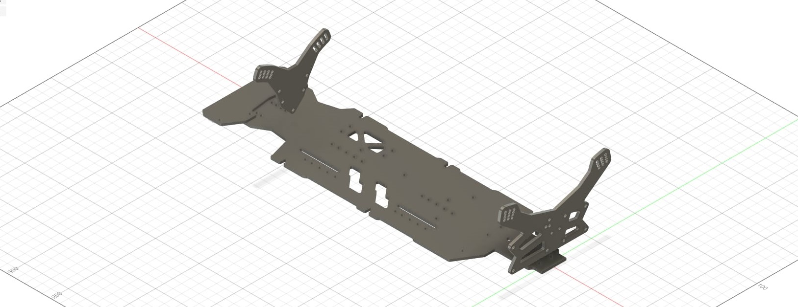 chassis plate Losi 22x mockup