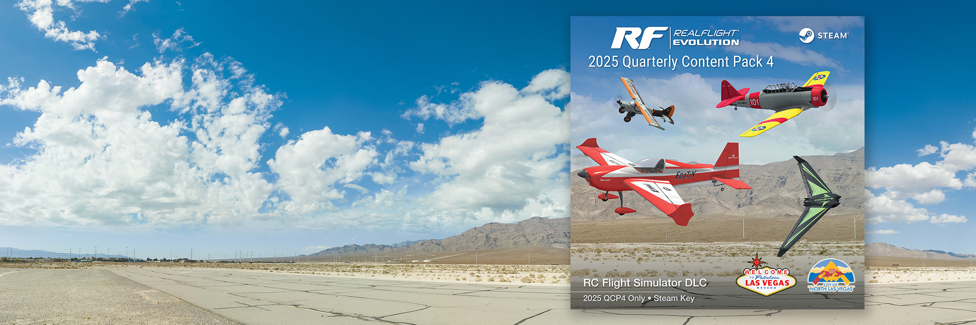 Glamour shot of the RealFlight Evolution 2025 Quarterly Content Pack 4 on a landscape background Glamour shot of the RealFlight Evolution 2025 Quarterly Content Pack 4 on a landscape background
