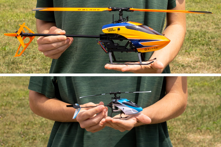 Blade nano rc helicopter size comparison