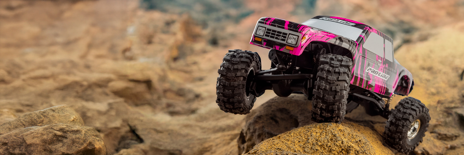 Pro-Line Limited Edition Pre-Cut/Pre-Painted Coyote High Performance Pink Fury Body for the Axial SCX30 RC Crawler
