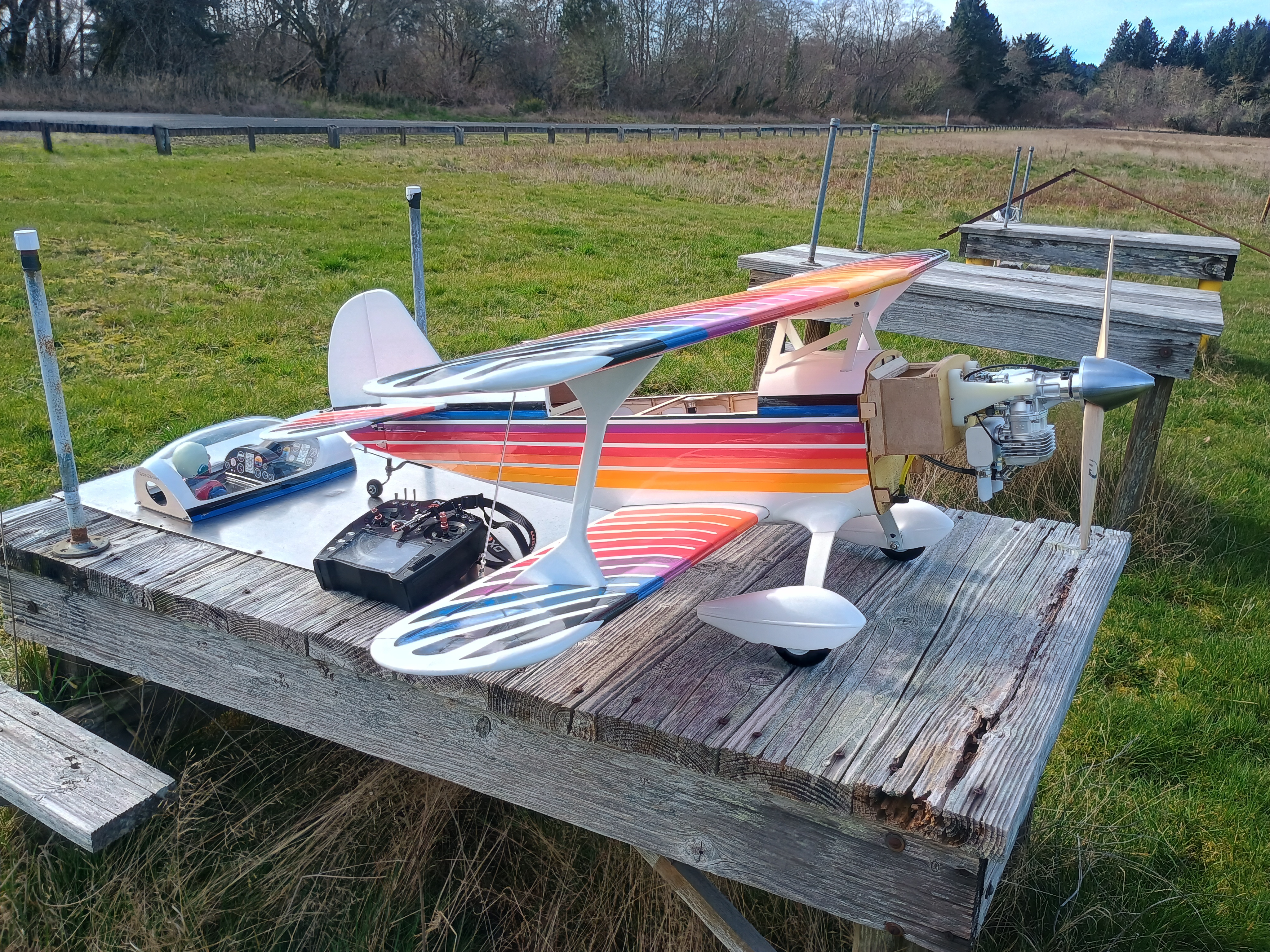 A modern gas engine in an RC airplane A modern gas engine in an RC airplane