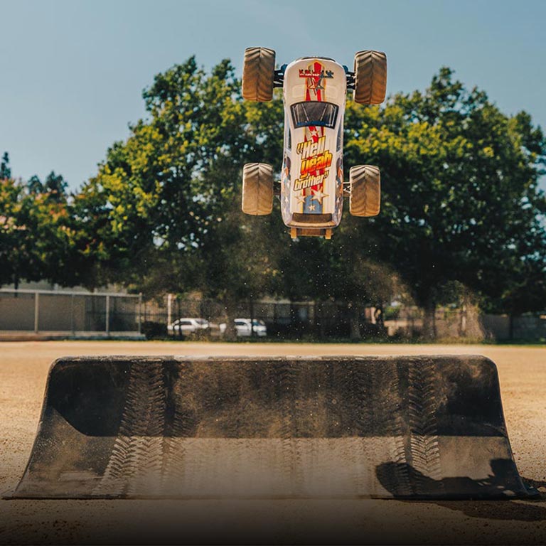 Image of the Freedom Flyer and Pro-Line RC ramp Image of the Freedom Flyer and Pro-Line RC ramp