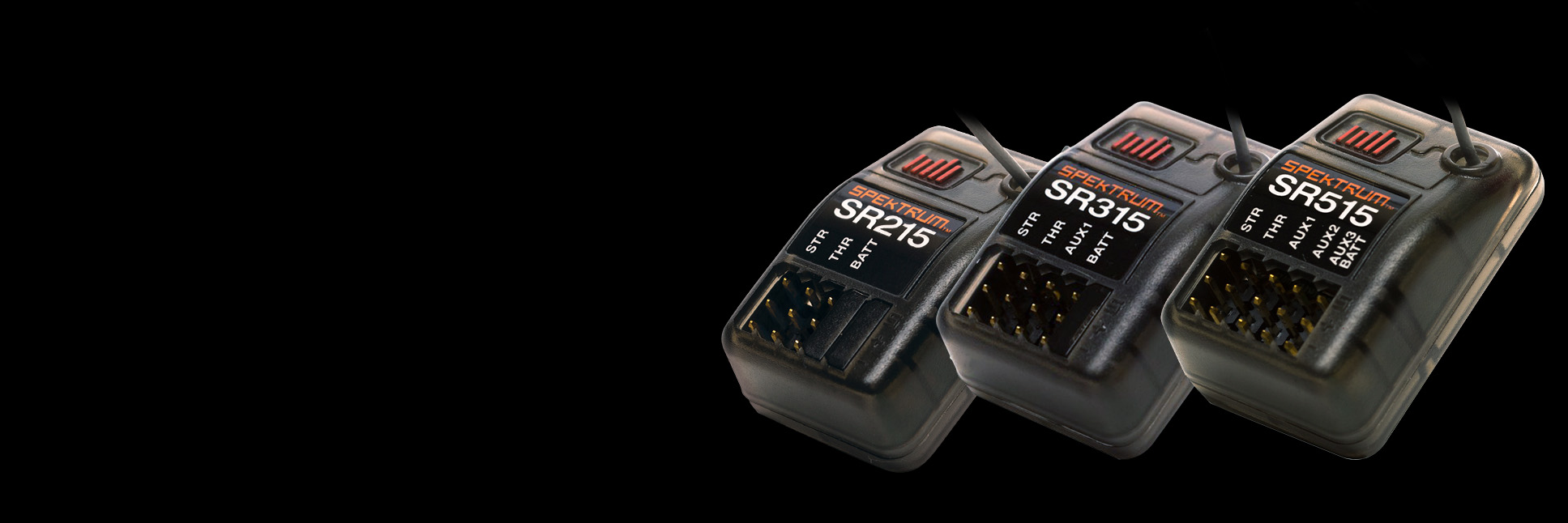 Spektrum SR215, SR315 and SR515 Surface Sport Receivers for RC Cars, Trucks, and Boats Spektrum SR215, SR315 and SR515 Surface Sport Receivers for RC Cars, Trucks, and Boats