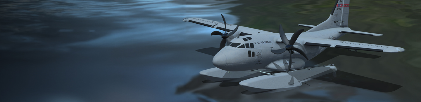 Flight simulator on the water
