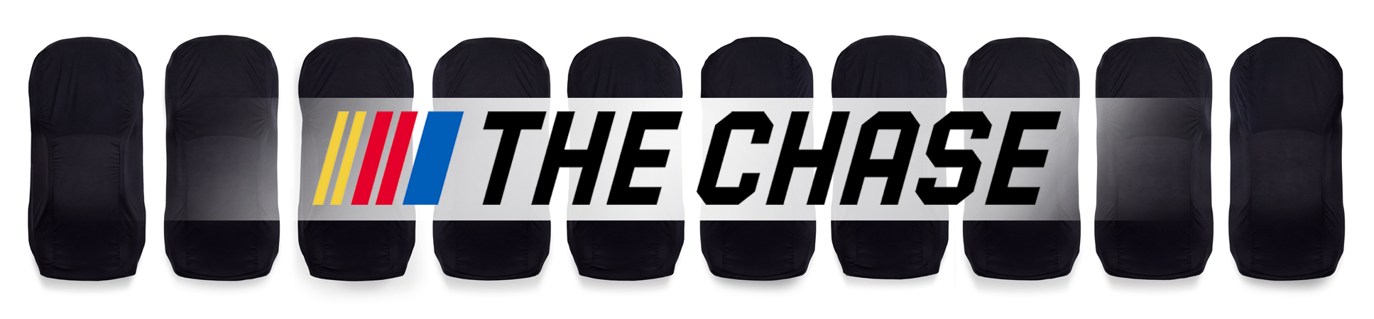 NASCAR The Chase logo with veiled RC cars on a white background NASCAR The Chase logo with veiled RC cars on a white background