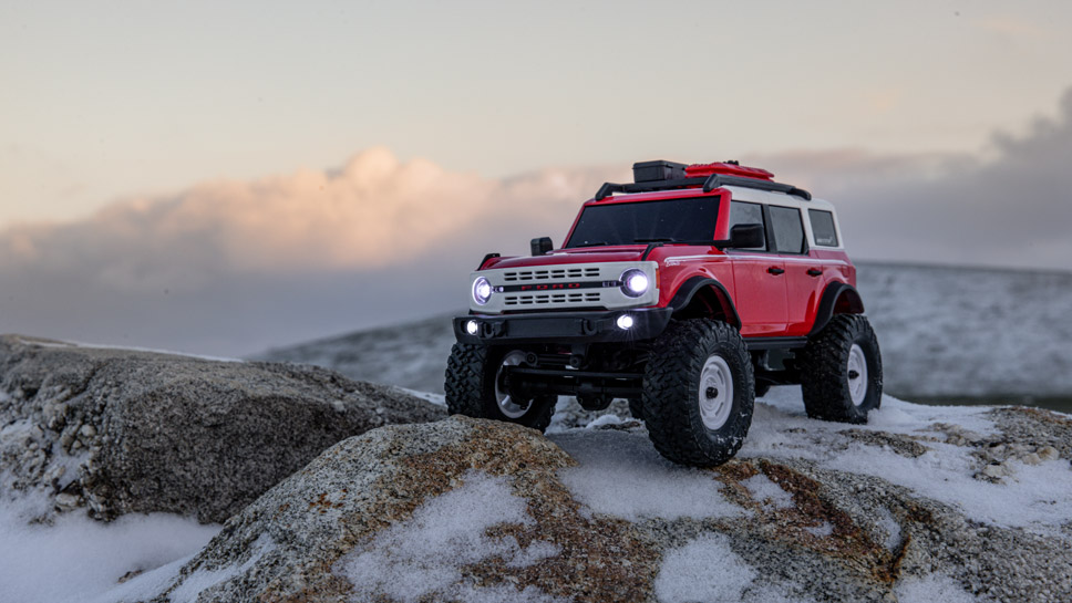 Axial 1/24 SCX24 Ford Bronco 4X4 Ready-to-Run Brushed RC Rock Crawler Glamour Shot