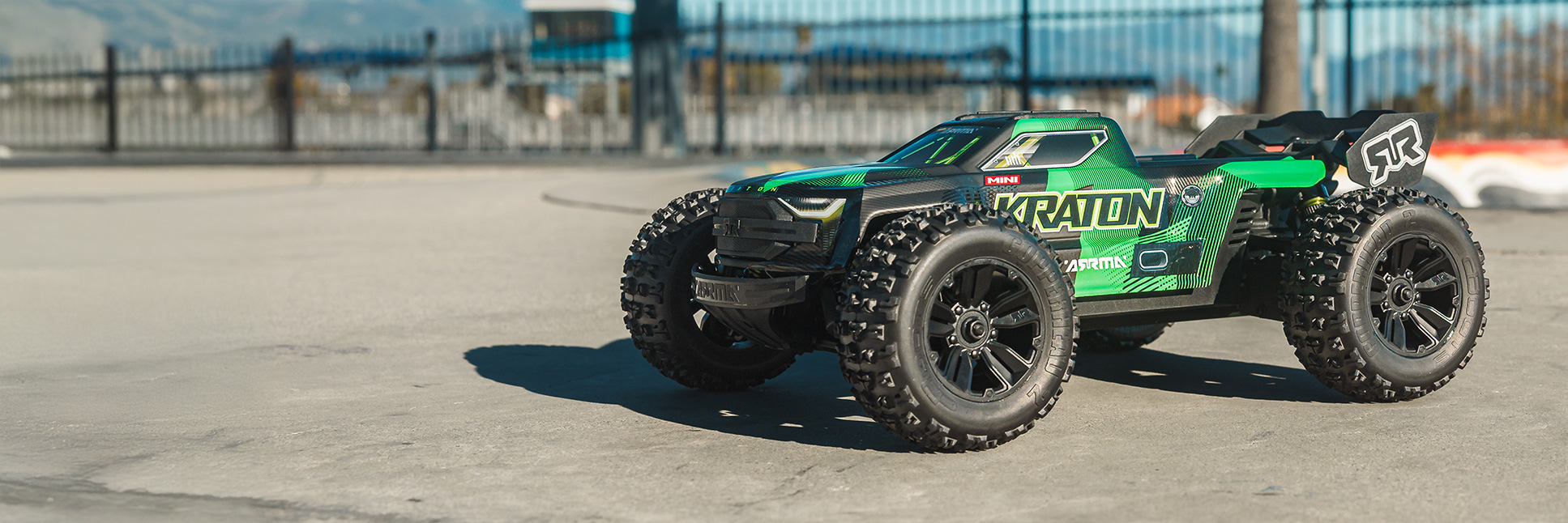 ARRMA Limited Edition 1/16 MINI KRATON 3S DSC 4X4 Ready-to-Run Brushless RC Speed Monster Truck (2 Batteries & Charger Included), Black/Green