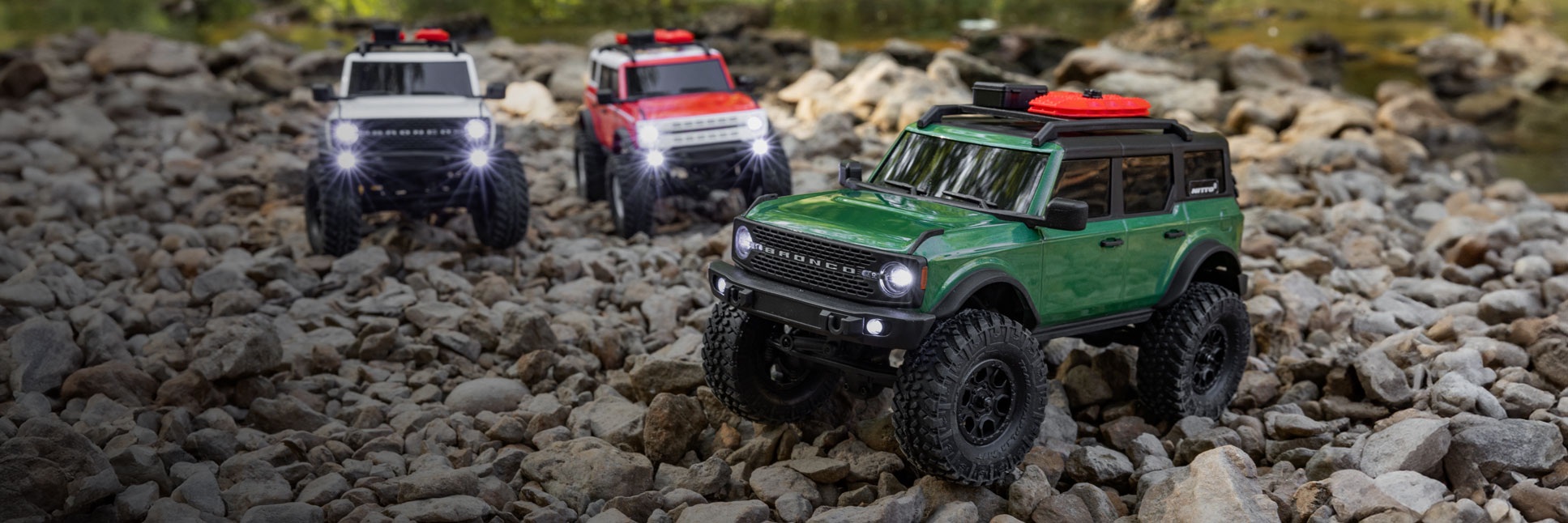 Axial SCX24 Ford Bronco RC Rock Crawler Family Glamour Shot Axial SCX24 Ford Bronco RC Rock Crawler Family Glamour Shot