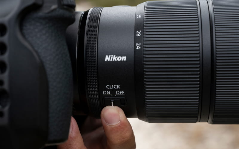 Click Schalter beim NIKKOR Z 24-70mm f/2.8 S II
