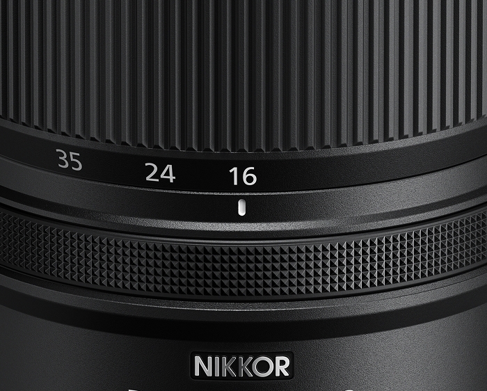 close up photo of the NIKKOR Z DX 16-50mm f/2.8 VR lens barrel