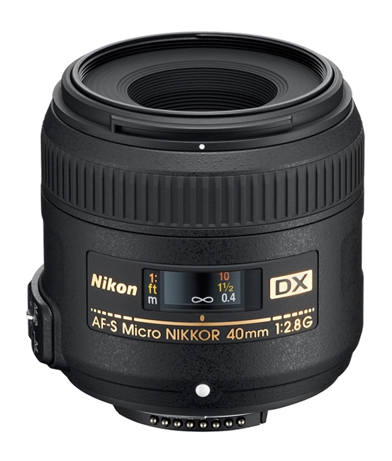 product shot of AF-S DX Micro-NIKKOR 40mm f/2.8G lens