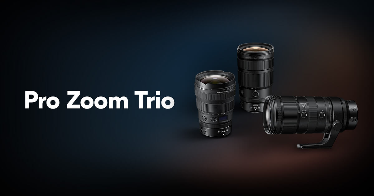 NIKKOR Z Mirrorless Pro Zoom Lens Trio | 14-24mm, 24-70mm, 70-200mm