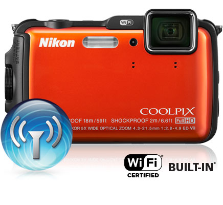 Nikon Digital store AW120 Waterproof and Shockproof Digital Camera