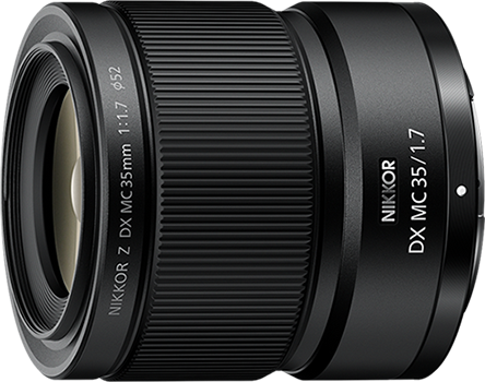 Product photo of the NIKKOR Z DX MC 35mm f/1.7 lens