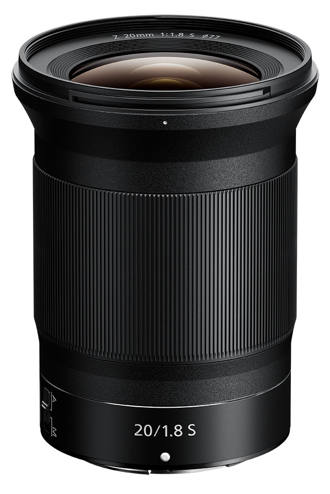 product photo of the NIKKOR Z 20mm f/1.8 S lens