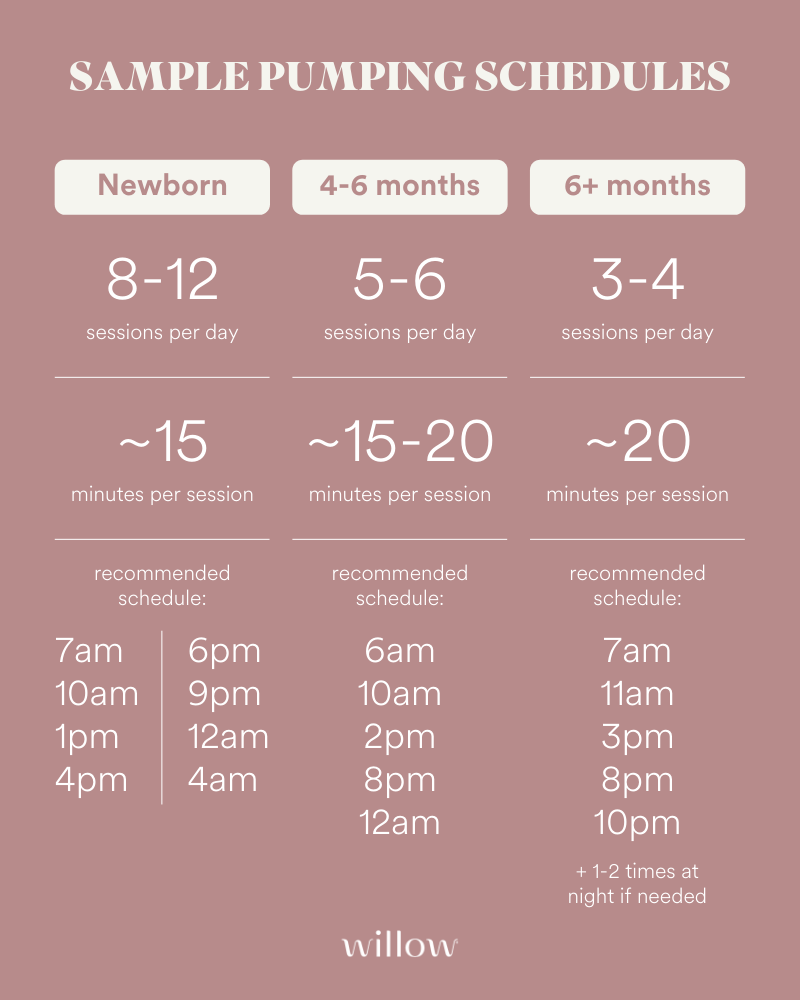 The Willow Guide To Exclusive Pumping Schedules, Willow