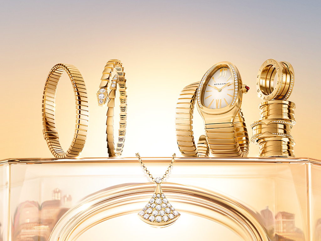 美品　BVLGARI ミラータグ（ホワイト/ライトゴールド） Visiting Oakridge - Bvlgari