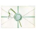 White envelope with green seal