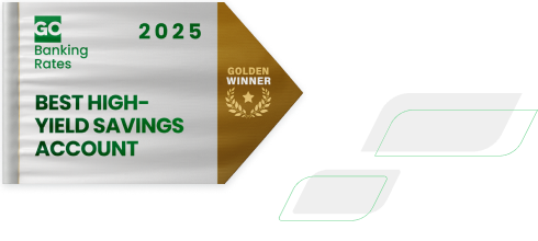 GoBankingRates Best High-Yield Savings Account Gold award badge