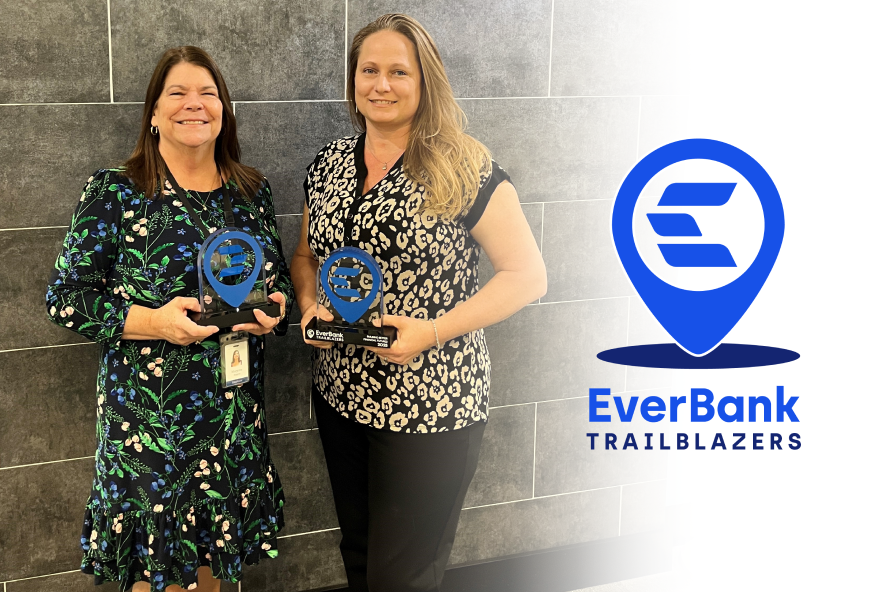 EverBank Builds Trailblazer Team Award winners, Margie Sergent & Ginger Shegog.