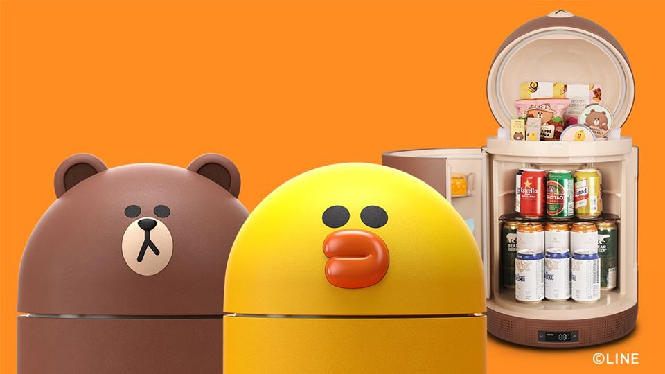 Keep Your Drinks Cold in This Adorable Line Friends Mini Fridge