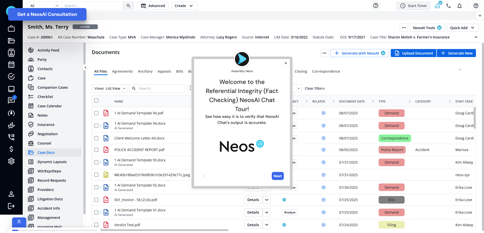 Referential Integrity (Fact-Checking with NeosAI)