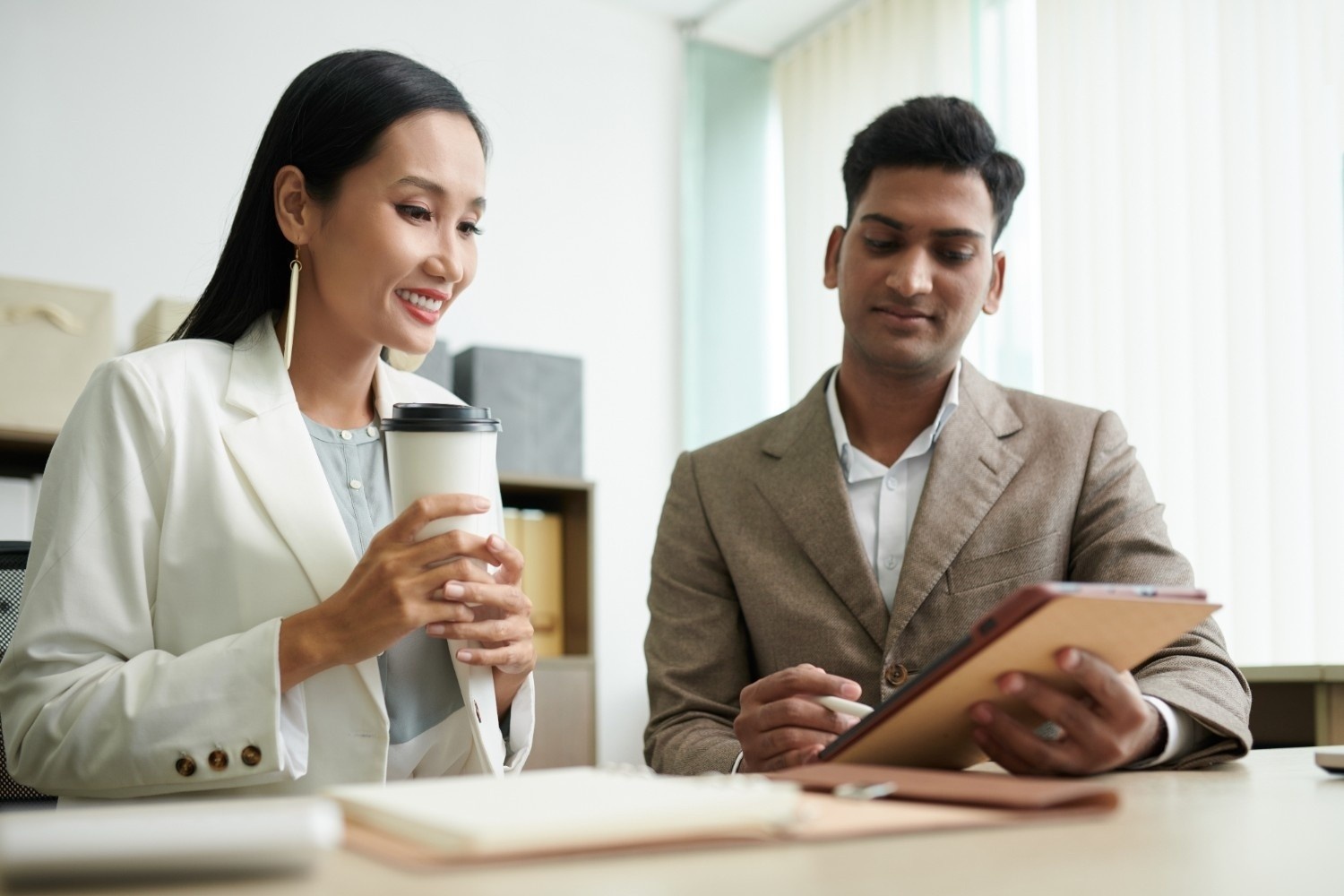 lawyers looking at report
