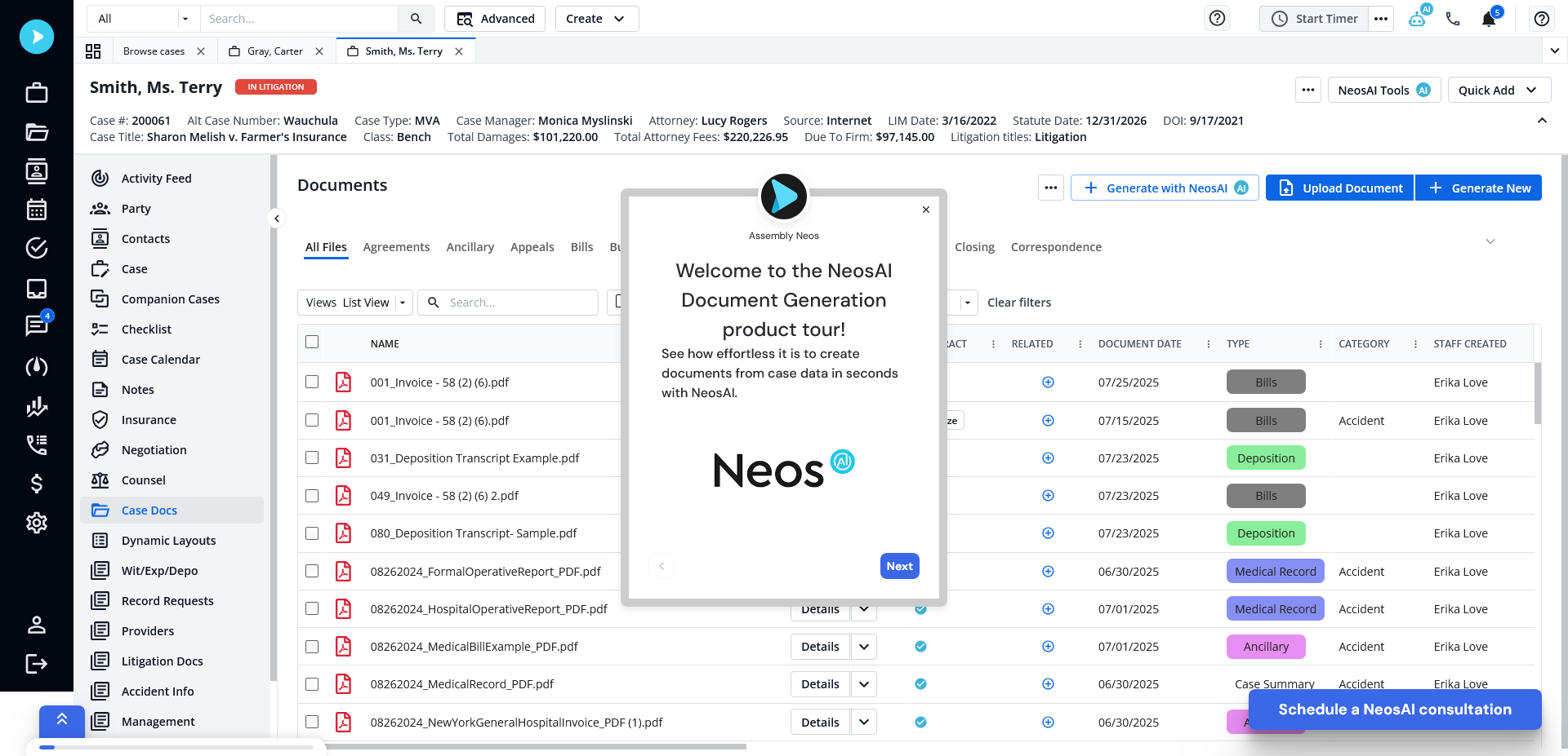 NeosAI Document Generation 