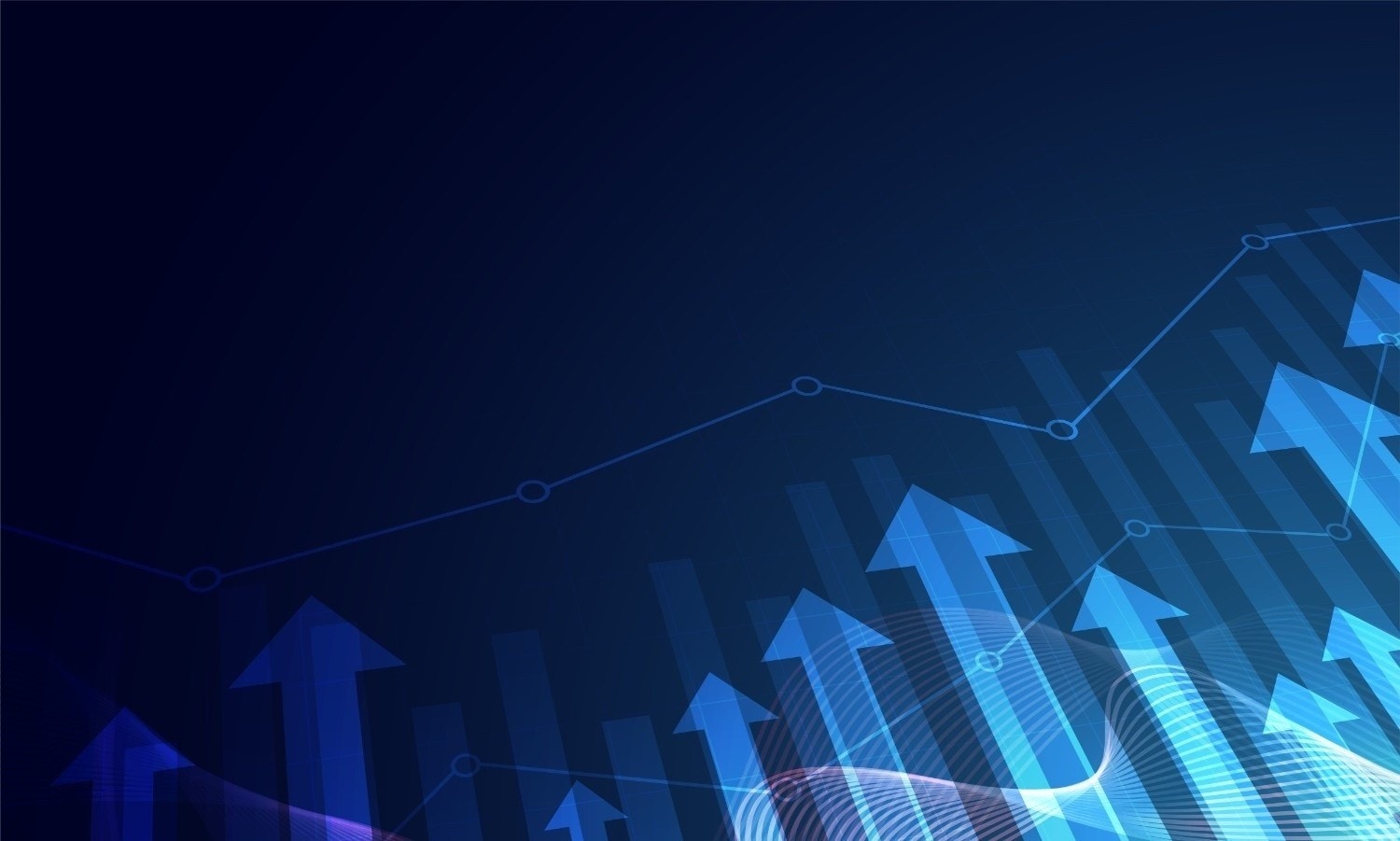 Graphic with blue arrows