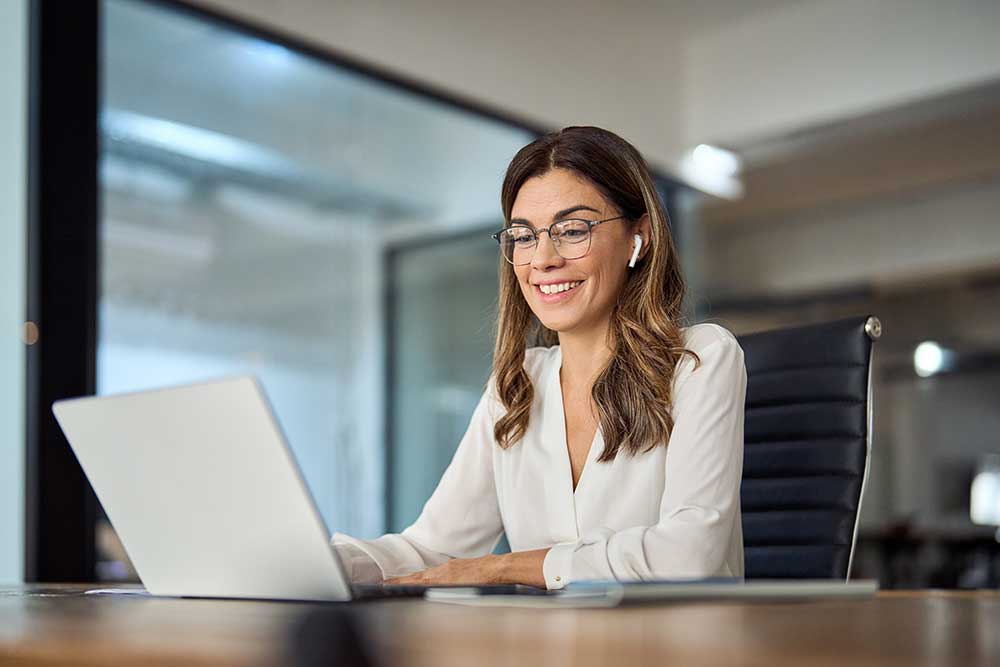 woman at a desk