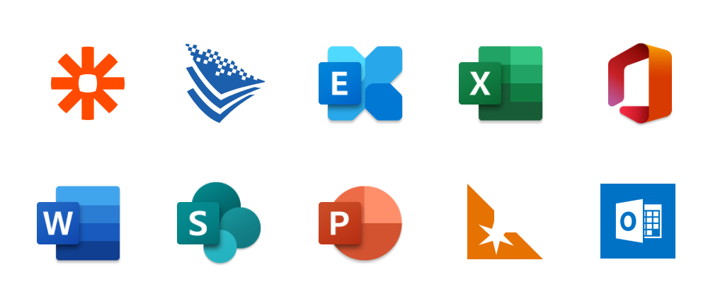 Image of various application logos