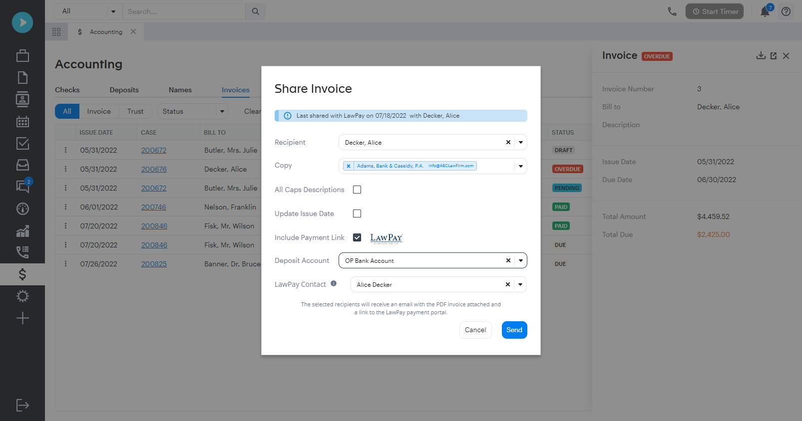 Neos LawPay integration