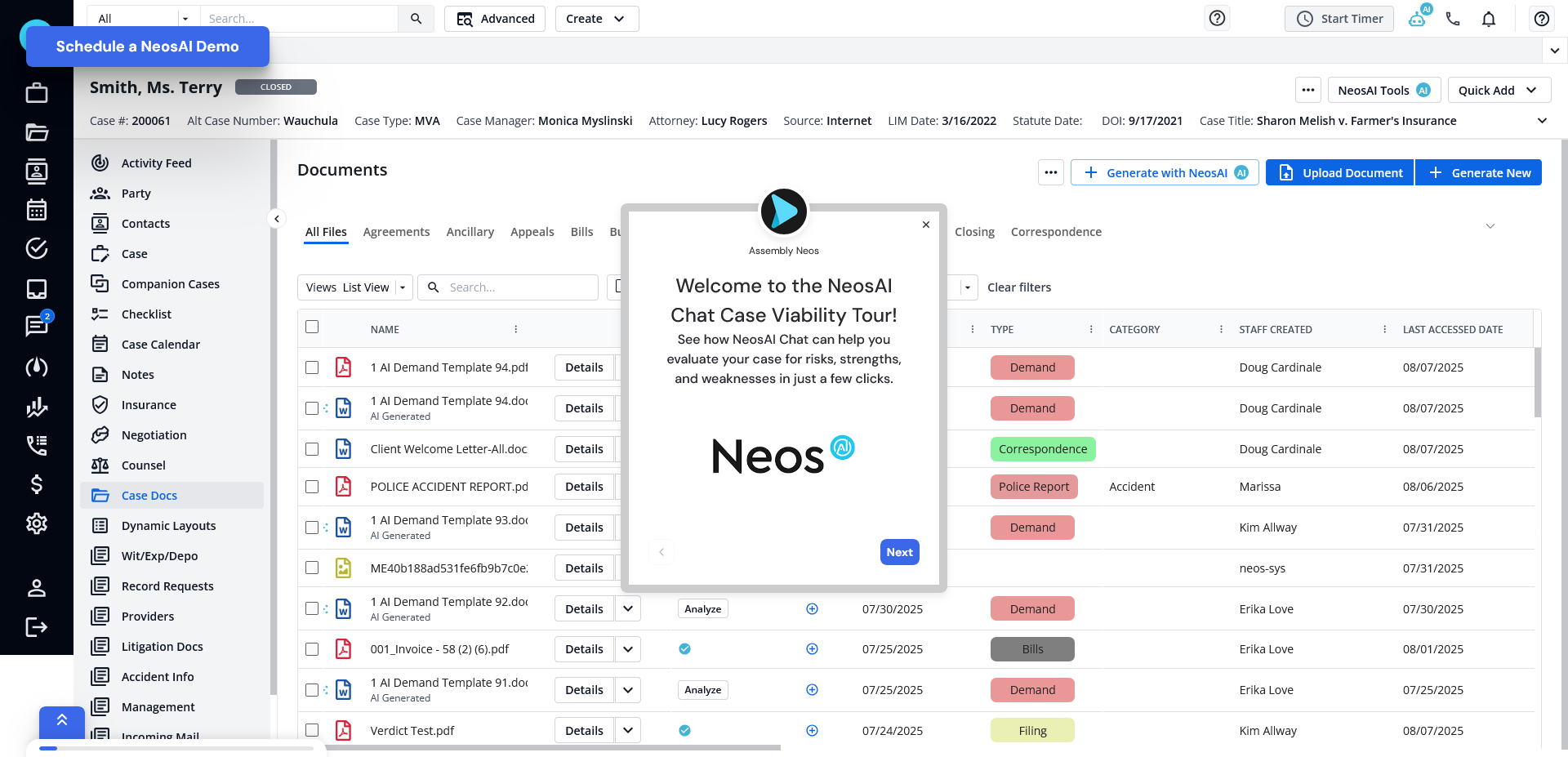 NeosAI Chat Case Viability