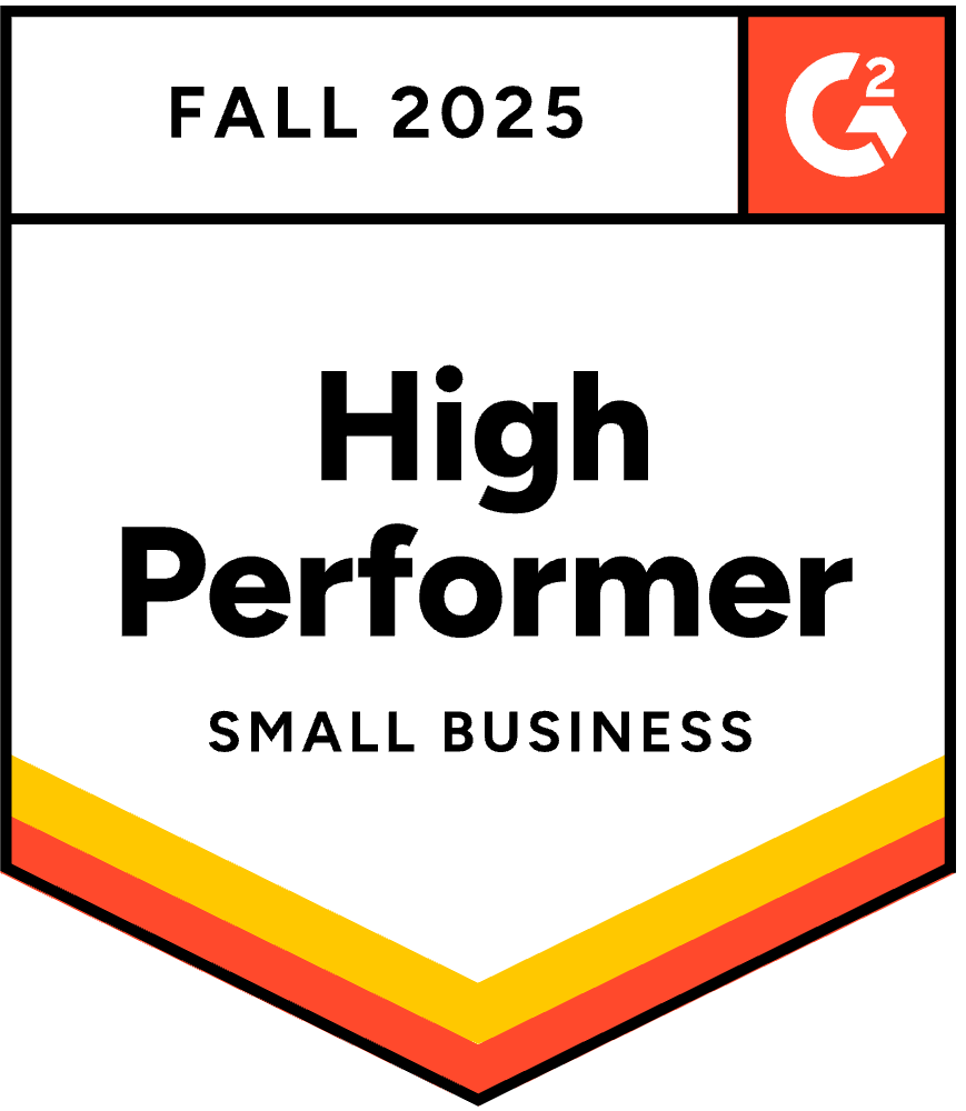 G2 High Performer Small Business Fall 2025