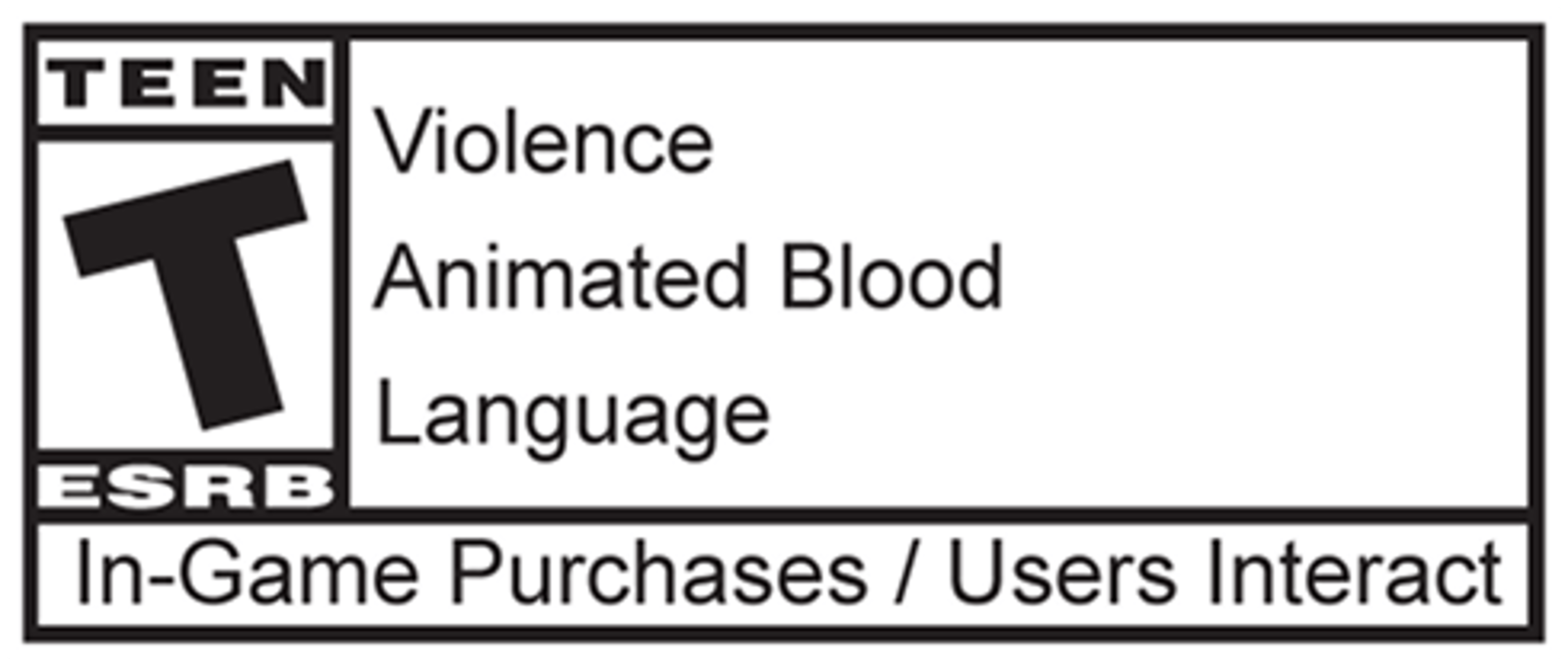 Marathon is rated T for Teen with descriptors of Animated Blood, Language, and Violence and interactive elements of Users Interact, and In-Game Purchases.