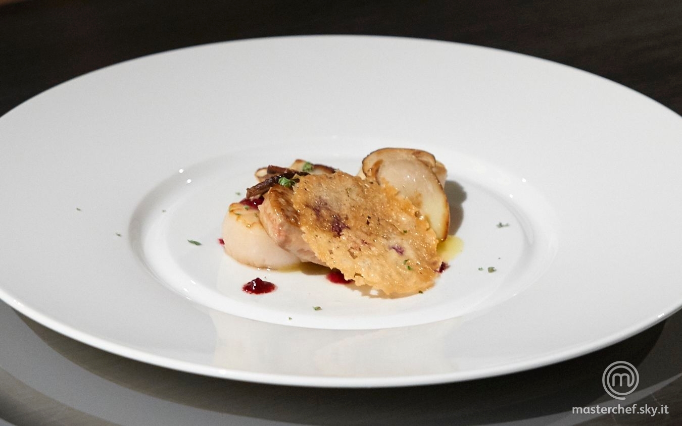 Foie gras, capesante e porcini