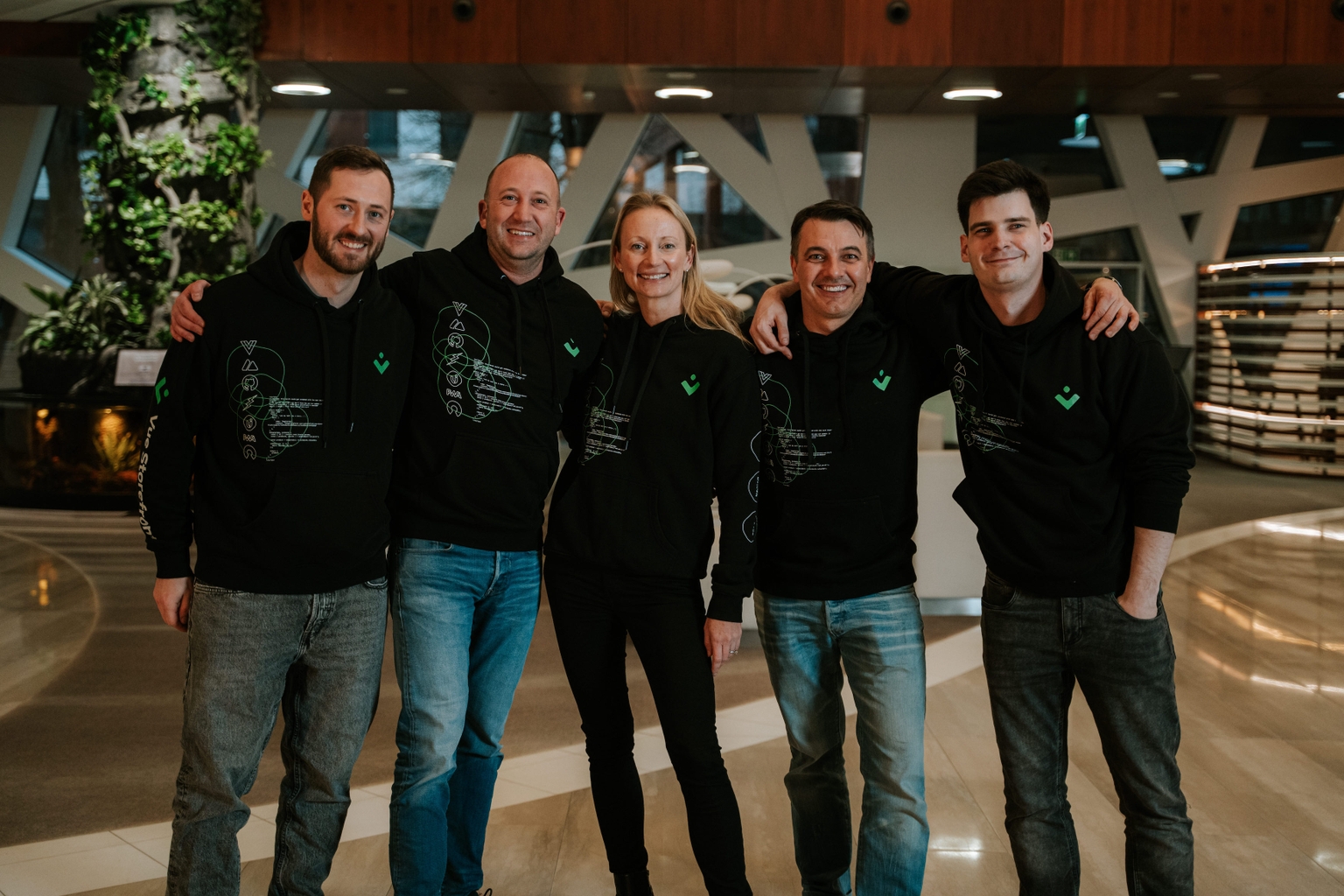 (l-r) Patrick Friday, co-founder/CEO | Tim Drijvers, CTO | Gordana Vuckovic (G), CRO | Bart Roszkowski, co-founder/COO | Filip Rakowski, co-founder/CDXO