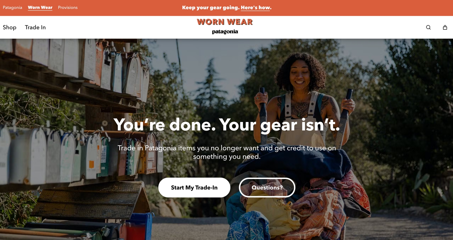 Worn Wear allows you to trade in or purchase used products from Patagonia to address the growing effect waste has on environment. Image credit: Worn Wear