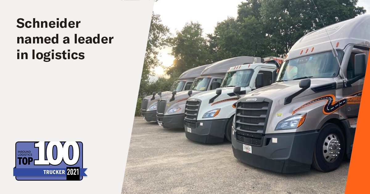 Schneider as a Top 100 Trucker Schneider Schneider as a Top 100 Trucker Schneider
