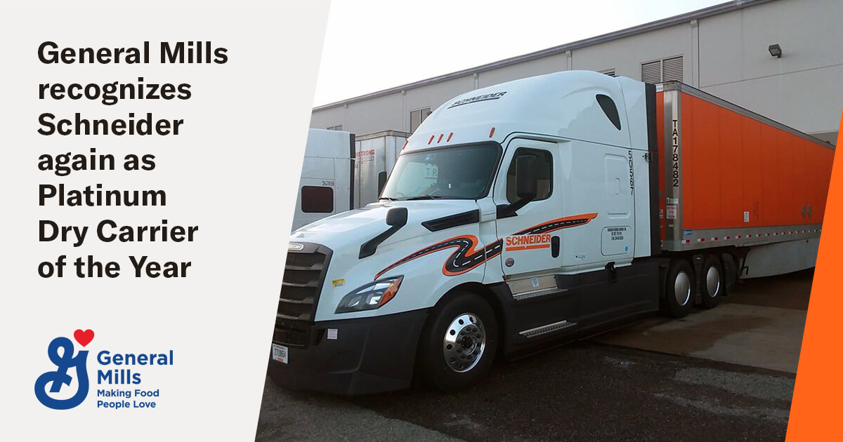 Schneider is General Mills’ Dry Carrier of the Year Schneider